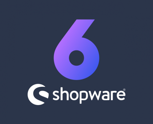 Shopware 6 Logo auf dunklem Hintergrund