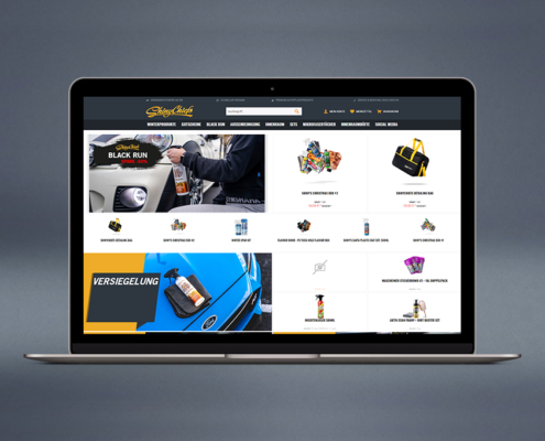 Ein Mockup des Onlineshops ShinyChief